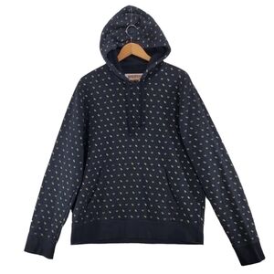 True Religion Hoodie Mens XL Black Gold Sweatshirt Monogram Pullover Streetwear